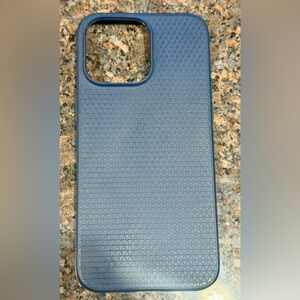 Spigen Ultra Hybrid iPhone 15 Pro Max Case Navy Blue Perfect Shape Cell Phone